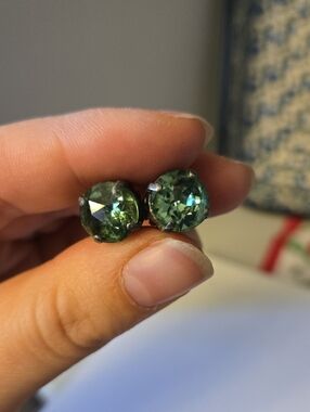 Sabika Green Gem Stone Fun Size Stud Earrings